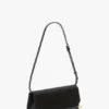 202 clutch bag in black leather