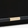 202 clutch bag in black leather