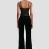 Alina trouser in midnight velvet
