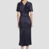Bela midi dress in midnight