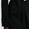 Belted tailored jacket in black