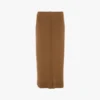 Button midi skirt in camel