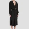 Cable pocket cardigan in black