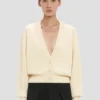 Cable pocket cardigan in ivory