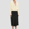 Cable pocket cardigan in ivory