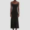 Cami midi dress in black