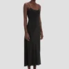 Cami midi dress in black