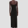 Cami midi dress in black