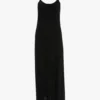 Cami midi dress in black