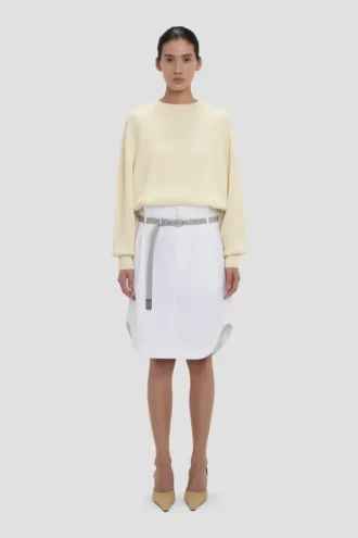 Cargo skirt in optic white