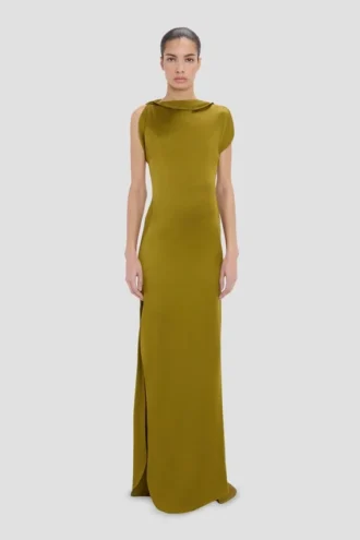 Carla gown in moss