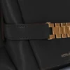 Chain pouch bag in black leather