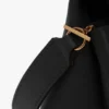 Chain pouch bag in black leather