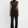 Classic tailored trouser in black
