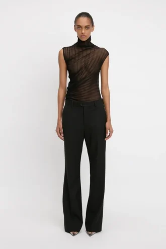 Classic tailored trouser in black
