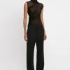 Classic tailored trouser in black