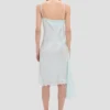 Crushed cami midi dress in aquamarine