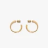 Cufflink earrings in light gold