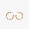 Cufflink earrings in light gold