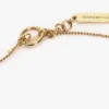 Cufflink pendant necklace in light gold