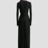 Cut-out gown in black