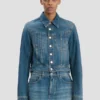 Denim jacket in mid blue wash