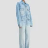 Denim trucker jacket in heritage blue