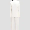 Detached lapel jacket in off-white