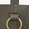Dia bucket bag in pebble grey leather