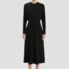 Dolman midi dress in black