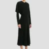 Dolman midi dress in black