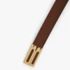 Dorian b finite belt in dark tan soft leather