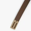 Dorian b finite belt in dove grey soft leather