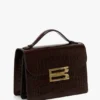 Dorian bag in embossed dark brown leather