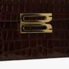 Dorian bag in embossed dark brown leather