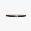 Dorian belt in black glossed leather