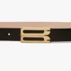 Dorian belt in black glossed leather