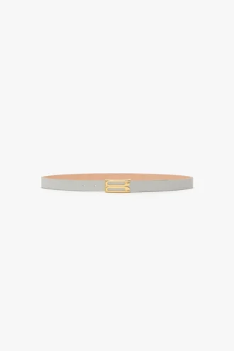 Dorian belt in magnesium shiny leather