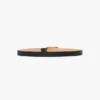 Dorian pin buckle belt in black smooth leather