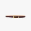 Dorian pin buckle belt in burgundy smooth leather
