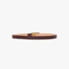 Dorian pin buckle belt in burgundy smooth leather