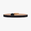 Dorian pin buckle belt in navy suede