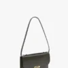 Dorian pochette in dark olive leather