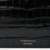 Dorian pochette in embossed black leather