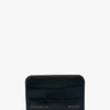 Envelope card holder in midnight blue croc embossed leather