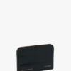 Envelope card holder in midnight blue croc embossed leather
