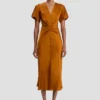 Eve midi dress in bronze