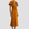 Eve midi dress in bronze