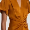 Eve midi dress in bronze