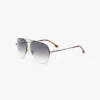 Fine metal pilot sunglasses in gold black